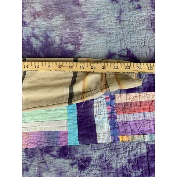 Earthbound Trading Co Mens Medium Long Sleeve Button Up Striped Distressed - Picture 11 of 13